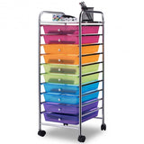 10 Drawer Rolling Storage Cart Organizer-Color