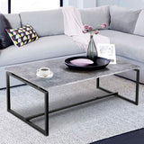 Accent Modern Coffee Tea Table for Living Room  with Metal Frame