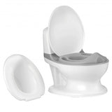 Kids Realistic Flushing Sound Lighting Potty Training Transition Toilet -Gray