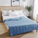48"x72" Heavy Weighted 20lb Natural Bamboo Fabric Blanket-Blue