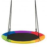 40" 770 lbs Flying Saucer Tree Swing Kids Gift with 2 Tree Hanging Straps-Multicolor