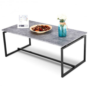 Accent Modern Coffee Tea Table for Living Room  with Metal Frame
