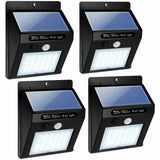 4 Pcs 30 LED Solar Lights Motion Sensor Solar Powered Wall Lights for Garden Pathway