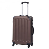 3 Pcs GLOBALWAY Luggage Trolley Case Set Brown