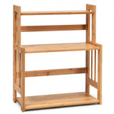 3 Tier Bamboo Spice Rack Storage Shelves for Kitchen Counter Storage