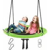 40" 770 lbs Flying Saucer Tree Swing Kids Gift with 2 Tree Hanging Straps-Green