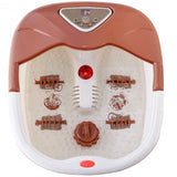 LCD Display Temperature Control Foot Spa Bath Massager-Brown