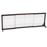 Adjustable Solid Wood Free Stand Dog Gate Pet Fence