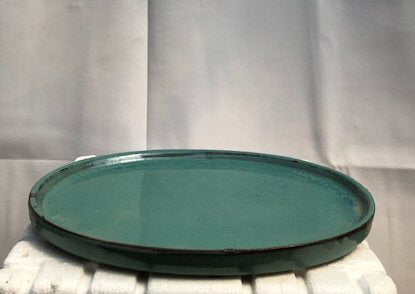 Green Ceramic Humidity / Drip Tray - Oval<br>9.75