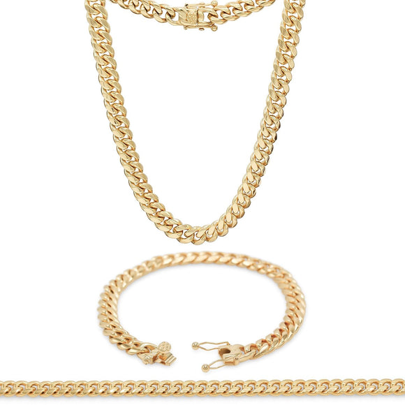 Cuban Link Chain 14K Gold Plated Necklace 30