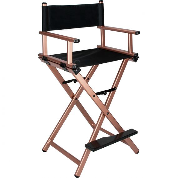29 IN. ALUMINUM DIRECTOR CHAIR Rose Gold