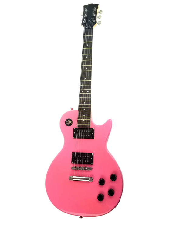 Classic Blues Style Electric Guitar with a Glossy Smooth Finish, Color: Hot Pink